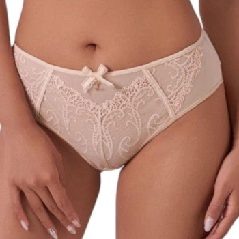 Трусики женские микрофибра с кружевом Lanny mode 52298 Бежевый, M