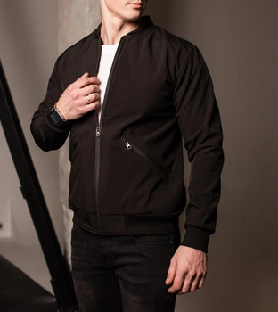 Куртка бомбер чоловіча Soft shell XL чорна 2205567s3