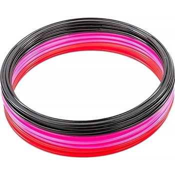 Кольца тренировочные AVK-Sport черно-розово-красные (12 штук) 34 см AVK3-610-600-001