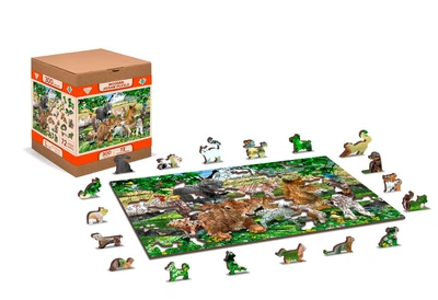 Drewniana układanka z figurkami Wooden City Maluchy na farmie M 200 elementów (5904151823400)