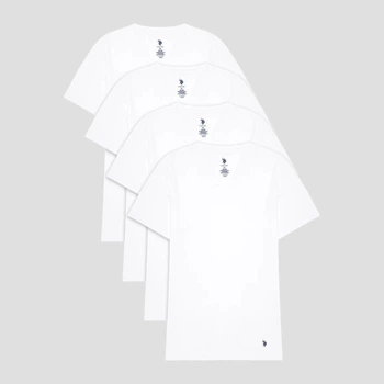 Набор футболок хлопковых длинных мужских U.S.Polo Assn USM251CP06-0000A(White) M 4 шт Белый (885036447513)