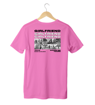 Футболка Ponty Shop з вашим фото "Girlfriend" - Рожевий - XL