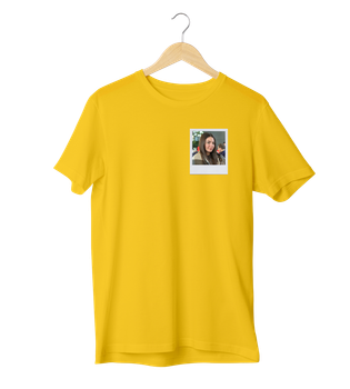 Футболка Ponty Shop з вашим фото "Полароїд" - Жовтий - 2XL