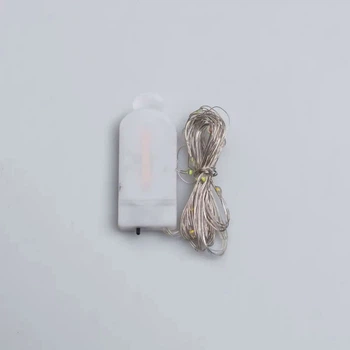 Світлодіодна гірлянда Роса 3 метри на батарейках 30 led нитка на білому дроті біла 30L3MWW (LG-30L3MWW)