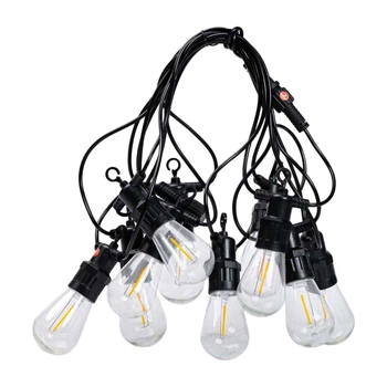 Уличная ретро светодиодная гирлянда 5 м 10 LED, желтый свет, IP43