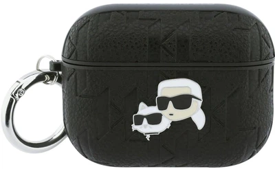 Чехол Karl Lagerfeld Monogram Karl and Choupette Head для Apple AirPods Pro 3 Black (3666339574628)