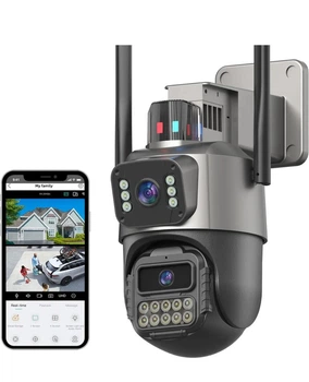 Видеокамера уличная 6 Мп, IP66, с ночным видением, двусторонний звук, WiFi, 360°, SD/облака