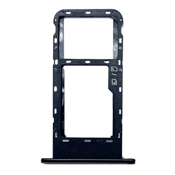 Держатель SIM-карты ZTE Blade V30 Vita, С разъемом на карту памяти, Черный - 328412