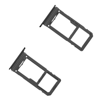 Держатель SIM-карты Samsung G950 Galaxy S8, С разъемом на карту памяти, Черный - 190824
