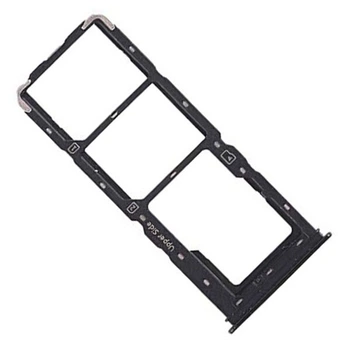 Держатель SIM-карты Vivo Y20, С разъемом на карту памяти, Черный - 213502