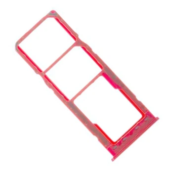 Держатель SIM-карты Samsung A015 Galaxy A01, С разъемом на карту памяти, Красный - 207850