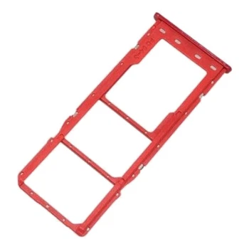 Держатель SIM-карты Samsung A115 Galaxy A11 / M115 Galaxy M11, С разъемом на карту памяти, Красный - 211116