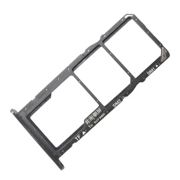 Держатель SIM-карты Huawei Honor 8S, С разъемом на карту памяти, Черный - 203343