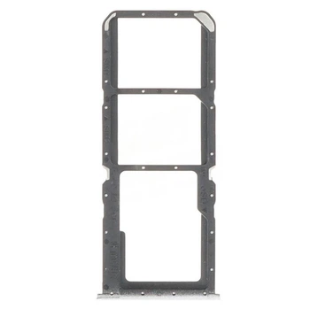 Держатель SIM-карты OPPO Realme 8, С разъемом на карту памяти, Серебряный - 349508