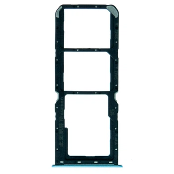 Держатель SIM-карты OPPO Realme C25Y, С разъемом на карту памяти, Синий - 382056