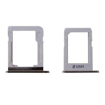 Держатель SIM-карты Samsung E500H Galaxy E5 Duos, С разъемом на карту памяти, Черный - 190524