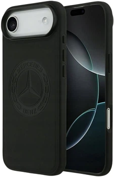 Панель Mercedes Leather Vintage Logo MagSafe для iPhone Air Black (3666339507992)