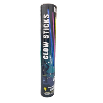 Неоновые светящиеся браслеты Glow Sticks 50 шт в тубусе, 5 цветов