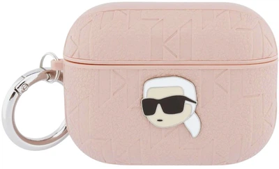 Чехол Karl Lagerfeld Monogram Karl Head для Apple AirPods Pro 3 Pink (3666339574659)
