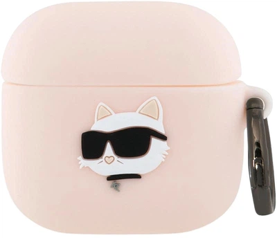 Чехол Karl Lagerfeld Silicone Choupette Head 3D для Apple AirPods 4 Pink (3666339398033)