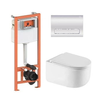 Инсталляция 4 в 1 Qtap Nest Taurus Хром (QT2433084EUQW46155)
