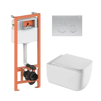 Инсталляция 4 в 1 Qtap Nest Gemini Сатин (QT2533076EUQW46158)