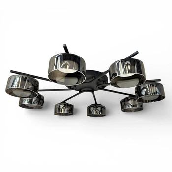 Люстра потолочная DUSHA MS228 - 8 x GX53 черный/дымчатый LIGHT SET