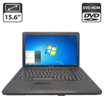 Ноутбук Lenovo G550 / 15.6" (1366x768) TN / Intel Pentium T4500 (2 ядра по 2.3 GHz) / 4 GB DDR3 / 320 GB HDD / Intel Graphics / WebCam / DVD-ROM / АКБ не держит б/у