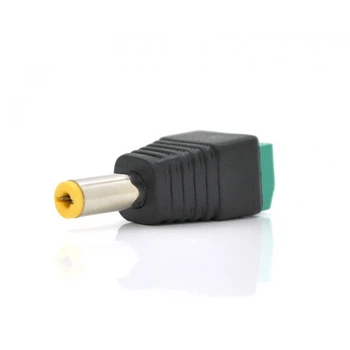 Штекер DC 2,1x5,5 mm жовтий під гвинт