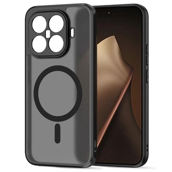 Противоударный чехол Matte Magsafe для Xiaomi 15T Pro черный бампер