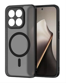 Противоударный чехол Matte Magsafe для Xiaomi 15T черный бампер