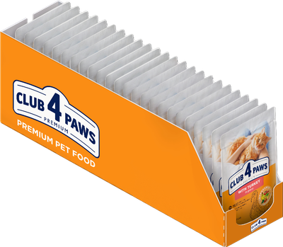 Вологий корм для котів Club 4 Paws Premium з індичкою в соусі 85 г