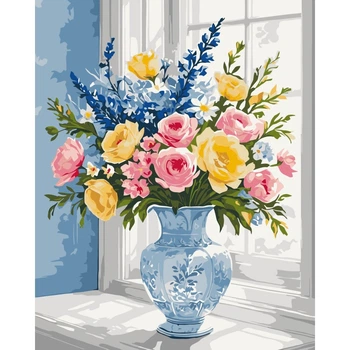 Картина для рисования по номерам Art Craft Цветы на подоконнике 40x50см (13130-AC)