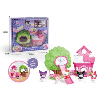 Игровой набор Домик с героями, фигурки, дерево, аксессуары, klm115