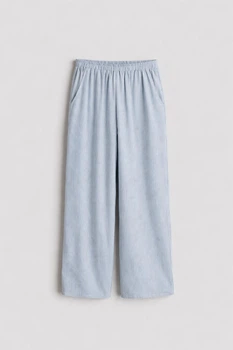 Штани H&M 1269479 146см блакитний смужки