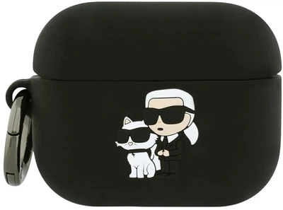 Чехол Karl Lagerfeld Silicone Karl & Chaupette Head 3D для Apple AirPods Pro 3 Black (3666339574680)