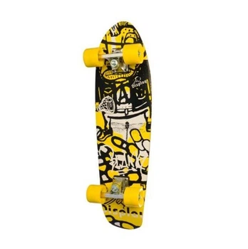 Скейт MS 2974 с алюминиевой подвеской, PU-колесами и подшипниками ABEC-7 Yellow