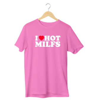 Футболка Ponty Shop «I Love Hot Milfs» 2XL Рожева