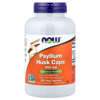 Псиліум Psyllium Huck Caps Now Foods, 500 мг, 200 капсул