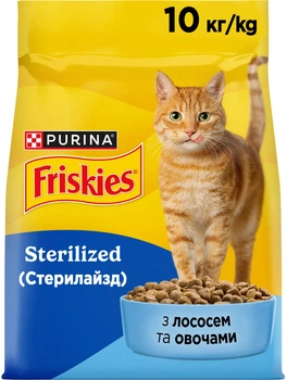 Корм Purina Friskies Sterilized з лососем і овочами