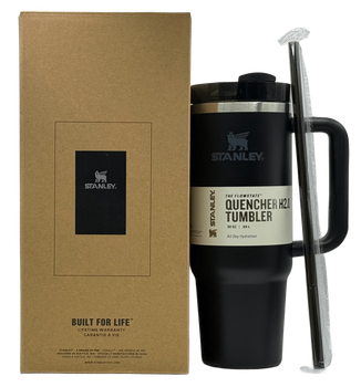 Термос термочашка Stanley Quencher H2.0 Tumbler з нержавіючої сталі Black 0,88 л KT7002007
