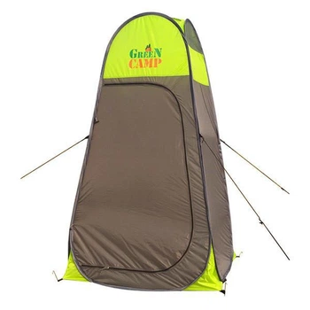 Намет-душ туристичний GreenCamp GC20 110×110×190 см, палатка для душу та туалету, кемпінгова роздягальня, портативна швидкозбірна сірий