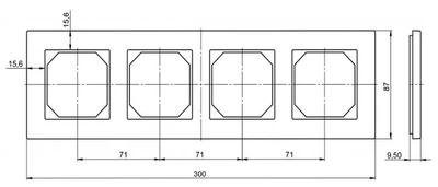 Рамка четверна Liregus 51192668 Epsilon Шампанська (4770025872154)