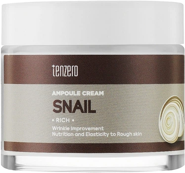 Крем для лица ампульный с улиткой Tenzero Rich Snail Ampoule 2X Cream 70 г (8809628885134)