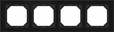 Рамка четверна Vilma 51423725 111076101077 Чорна (4779101117745)