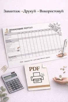 Фінансовий портал LifeFLUX ⬩ PDF сімейний бюджет ⬩ A4 / A5 ⬩ українська мова
