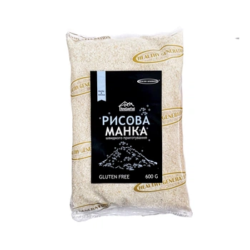 Рисова манка швидкого приготування без глютену 600 г ТМ Healthy Generation