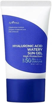 Сонцезахисний крем для обличчя Isntree Hyaluronic Acid Watery SPF 50 50 мл (8809686384204)
