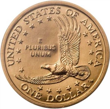 Монета США 1 доллар 2000 P VF-AU Сакагавея Коренные американцы Орел (KM#310)