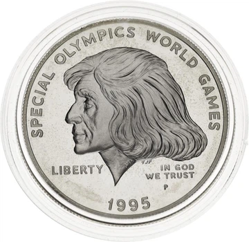 Монета США 1 доллар 1995 Серебро P Proof Специальные Олимпийские игры (KM#266)